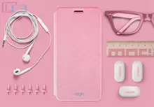 Чехол книжка для Huawei Y9 2019 Mofi Cross Pink (Розовый)