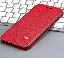 Чехол книжка для Oppo A12 Mofi Crystal Red (Красный)