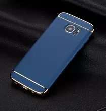 Чехол бампер для Samsung Galaxy A8 Plus 2018 A730F Mofi Electroplating Blue (Синий)