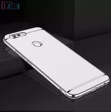 Чехол бампер для Xiaomi Mi8 Lite Mofi Electroplating Silver (Серебристый)