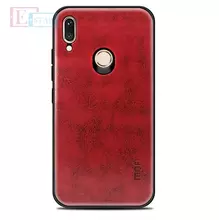 Чехол бампер для Huawei P20 Lite Mofi Leather Bumper Red (Красный)