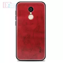 Чехол бампер для Xiaomi Redmi 5 Plus Mofi Leather Bumper Red (Красный)