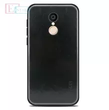 Чехол бампер для Xiaomi Redmi 5 Plus Mofi Leather Bumper Black (Черный)