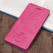 Чехол книжка для Xiaomi Redmi Note 8 Pro Mofi Retro Book Pink (Розовый)
