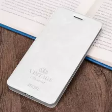 Чехол книжка для Realme 6 Pro Mofi Retro Book White (Белый)