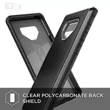 Чехол бампер для Samsung Galaxy Note 9 X-Doria Defense Lux Black Leather (Черная Кожа)