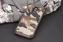 Чехол бампер для Samsung Galaxy A6 Plus 2018 NX Case Camouflage Brown (Коричневый)