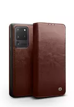 Чехол книжка для Samsung Galaxy S20 Ultra Qialino Classic Leather Brown (Коричневый)