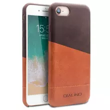 Чехол бампер для iPhone SE 2020 Qialino Mixed Brown Leather Brown (Коричневый)