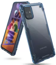 Чехол бампер для Samsung Galaxy M31s Ringke Fusion-X Space Blue (Космический Синий)