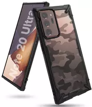 Чехол бампер для Samsung Galaxy Note 20 Ultra Ringke Fusion Design Camo Black (Черный Камуфляж)