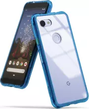 Чехол бампер для Google Pixel 3a XL Ringke Fusion Aqua Blue (Синяя Вода)