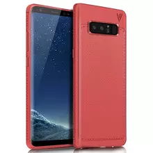 Чехол бампер для Samsung Galaxy Note 8 N955 Lenuo Leather Fit Red (Красный)