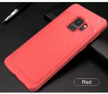 Чехол бампер для Samsung Galaxy S9 Lenuo Leather Fit Red (Красный)