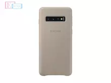 Чехол бампер для Samsung Galaxy S10 Samsung Leather Back Cover Gray (Серый)