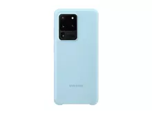 Чехол бампер для Samsung Galaxy S20 Ultra Samsung Silicone Cover Light Blue (Голубой)