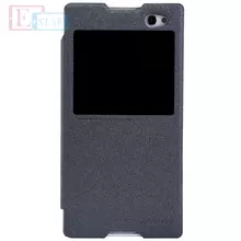 Чехол книжка для Sony XperiA C3 S55T Nillkin Sparkle Black (Черный)
