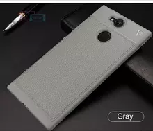 Чехол бампер для Sony Xperia XA2 Lenuo Leather Fit Gray (Серый)