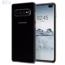 Чехол бампер для Samsung Galaxy S10 Plus Spigen Liquid Crystal Crystal Clear (Прозрачный)