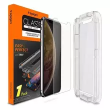 Защитное стекло для IPhone 11 Pro Max Spigen Screen Protector EZ FIT GLAS.tR Slim HD Crystal Clear (Прозрачный)