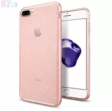 Чехол бампер для iPhone 8 Plus Spigen Liquid Crystal Glitter 2 Rose Quartz (Розовый кварц)