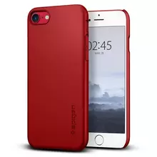 Чехол бампер для iPhone SE 2020 Spigen Thin Fit Red (Красный)