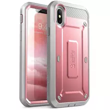 Чехол бампер для iPhone X Supcase Unicorn Beetle PRO Pink&Gray (Розовый&Серый)