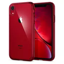 Чехол бампер для iPhone Xr Spigen Ultra Hybrid Red (Красный)