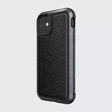 Чехол бампер для iPhone 11 X-Doria Defense Lux Black Carbon (Черный Карбон)