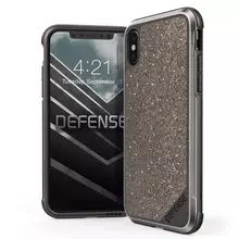 Чехол бампер для iPhone Xs X-Doria Defense Lux Dark Glitter (Темный блеск)