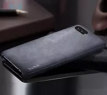 Чехол бампер для Huawei P Smart Plus X-Level Leather Bumper Black (Черный)