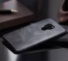 Чехол бампер для Huawei Mate 20X X-Level Leather Bumper Black (Черный)