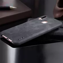 Чехол бампер для Xiaomi Redmi 7 X-Level Leather Bumper Black (Черный)