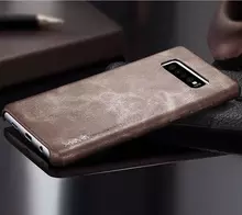 Чехол бампер для Samsung Galaxy A80 X-Level Leather Bumper Coffee (Кофейный)
