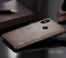 Чехол бампер для Xiaomi Redmi Note 7 X-Level Leather Bumper Coffee (Кофейный)