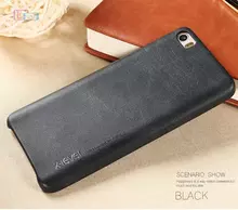 Чехол бампер для Xiaomi Redmi 6 X-Level Leather Bumper Black (Черный)