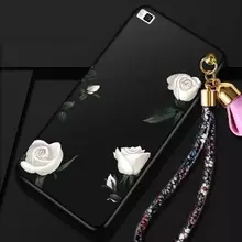 Защитный чехол бампер Anomaly Flowers Boom Case для Huawei Nova 2 Black/White Roses (Черный/Белый Розы)