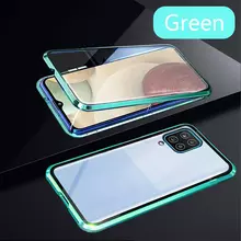 Чехол бампер для Samsung Galaxy M32 Anomaly Magnetic 360 With Glass Green (Зеленый)