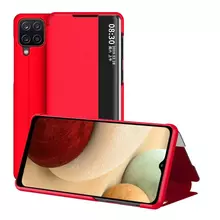 Чехол книжка для Samsung Galaxy M32 Anomaly Smart Window Red (Красный)