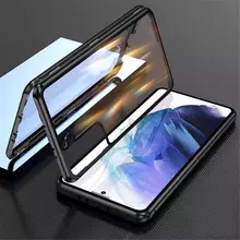 Чехол бампер для Samsung Galaxy S21 FE Anomaly Magnetic 360 With Glass Black (Черный)