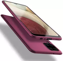 Чехол бампер для Samsung Galaxy A22 X-level Matte Vine Red (Винный)