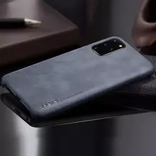 Чехол бампер для Xiaomi Mi 11 Lite X-Level Leather Bumper Black (Черный)