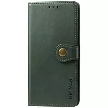 Кожаный чехол книжка GETMAN Gallant (PU) для Xiaomi Redmi Note 10 Pro / 10 Pro Max Зеленый