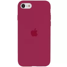 Чехол Silicone Case Full Protective (AA) для Apple iPhone SE (2020) Красный / Rose Red