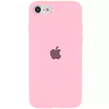 Чехол Silicone Case Full Protective (AA) для Apple iPhone SE (2020) Розовый / Light pink