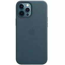 Кожаный чехол Leather Case (AAA) для Apple iPhone 12 Pro Max (6.7"") Blue