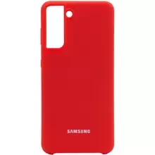 Чехол Silicone Cover (AA) для Samsung Galaxy S21 Красный / Red