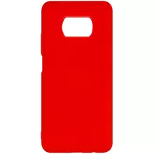 Чехол Silicone Cover Full without Logo (A) для Xiaomi Poco X3 NFC / Poco X3 Pro Красный / Red