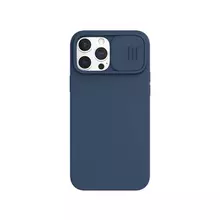 Чехол бампер для iPhone 13 Pro Max Nillkin CamShield Silky Magnetic Silicone Midnight Blue (Синий) 6902048223585