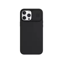 Чехол бампер для iPhone 13 Pro Max Nillkin CamShield Silky Magnetic Silicone Black (Черный) 6902048223561